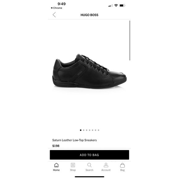 Hugo Boss Saturn Leather Low-Top Sneakers Black Men’s EU 45/US 12 - Picture 9 of 9